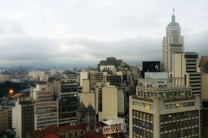 Edifício Altino Arantes, sede do Banco do Estado de São Paulo, atual Farol Santander<br />Foto Abilio Guerra 