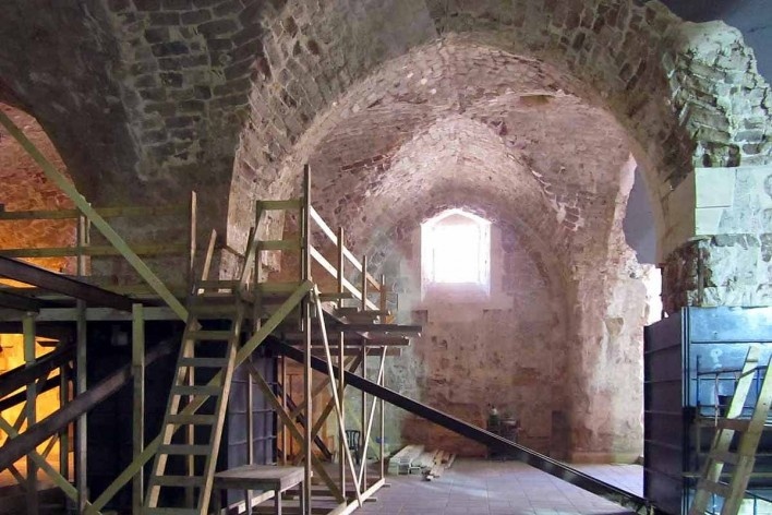 São João de Acre, estrutura definitiva com o reforço dos elementos originais<br />Foto Victor Hugo Mori 