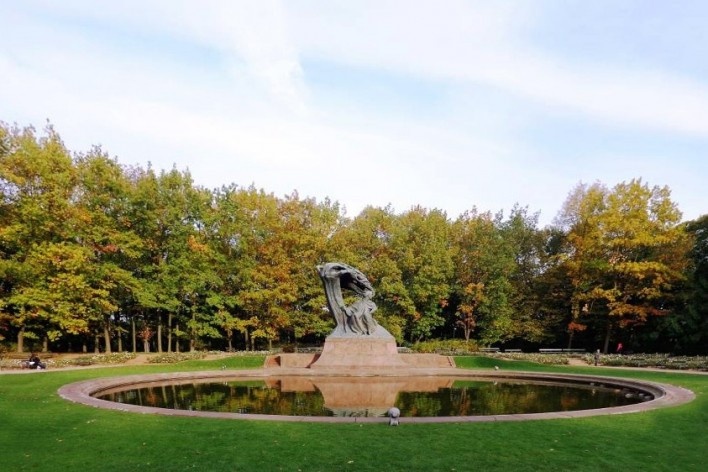 Jardim da estátua de Chopin<br />Foto Eliane Lordello, out. 2016 