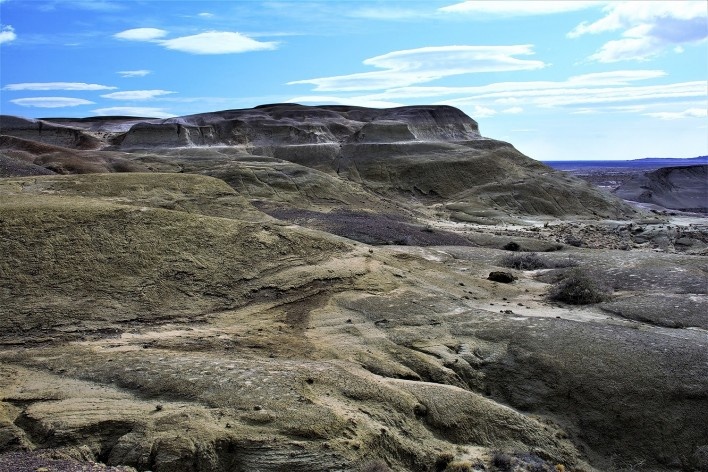 Aridez dominante na paisagem. Bosque Petrificado, Sarmiento, Estado de Chubut, Argentina<br />Foto Diana Souza 