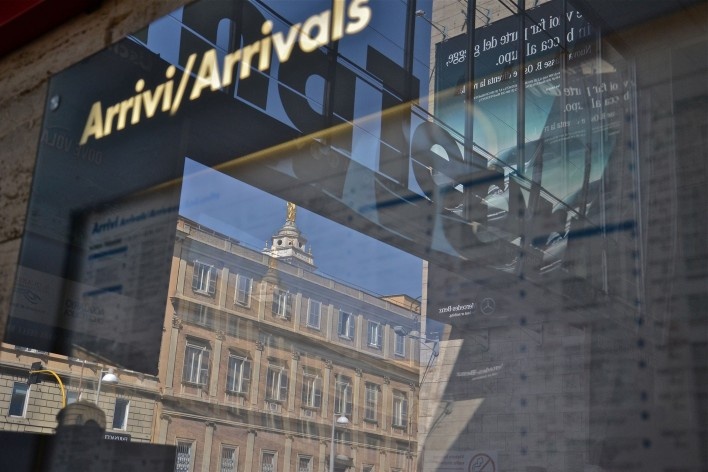 Contaminações, patrimônio refletido na Estação Termini<br />Foto Fabio José Martins de Lima 