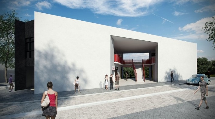 Projeto do Centro Comercial Santa Rita de Cássia<br />Fonte Boldarini Arquitetos Associados 