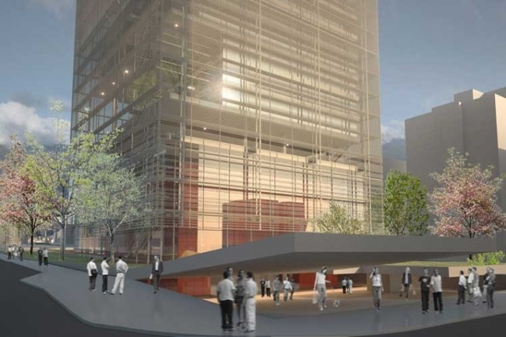 Entrada da calle Jose Felix<br />Imagem do escritório  [Andrade Morettin Arquitetos Associados]