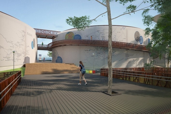 Parque Sabesp Butantã, perspectiva do projeto. Levisky arquitetos estratégia urbana<br />Imagem divulgação 