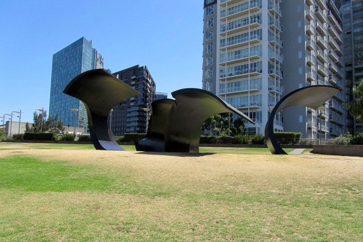 Arte urbana em Docklands<br />Foto Gabriela Celani 