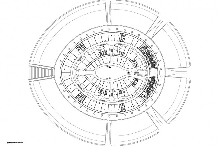Floor plan level 2.“The Khan Shatyr Entertainment Centre”, Astana, Kazakhstan, 2006–2010. Foster+Partners