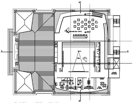 Planta nível +22,15<br />Imagem dos autores do projeto 