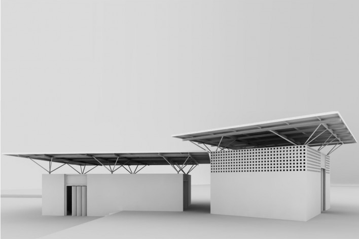 Volumetria - Pavilhão da arquitetura em terra<br />Modelo Abiola Akandé Yayi e Robert Soares 