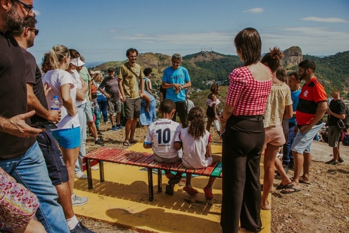Rota do São Benedito, inauguração, Vitória ES. Arquitetos Juliana Lisboa e Renato Pontello / Cidade Quintal<br />Foto Thais Gobbo 