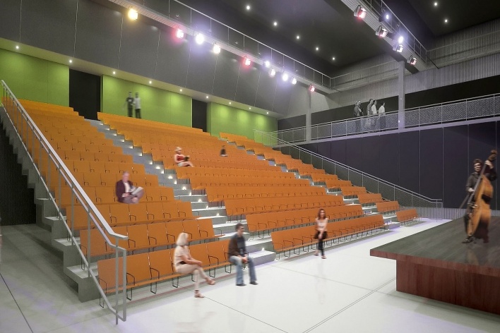 Concurso de Propostas Arquitetônicas para o futuro SESC Guarulhos, 8º lugar. Andrade Morettin Arquitetos<br />Desenho equipe 