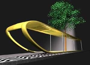 Estação de transferência. Alternativa para arborização<br />Imagem dos autores do projeto 