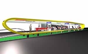 Estação de transferência. Modulação permite modelos maiores <br />Imagem dos autores do projeto 