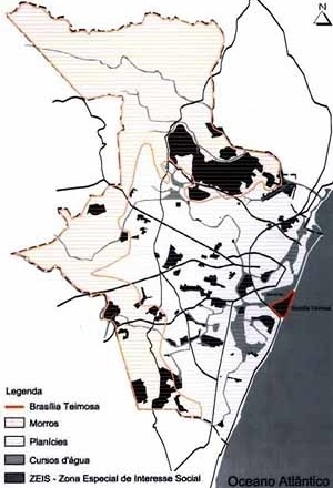 Localização dos bairros<br />Imagem do autor do projeto 