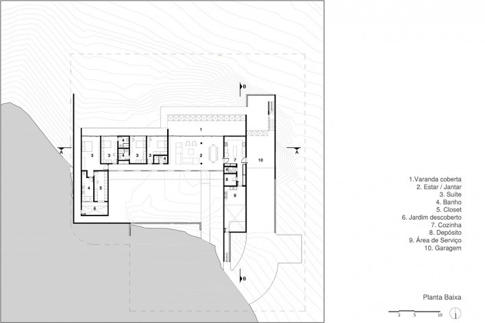 Casa Torreão, implantação, Brasília DF, arquitetos Daniel Mangabeira, Henrique Coutinho e Matheus Seco<br />Imagem divulgação 