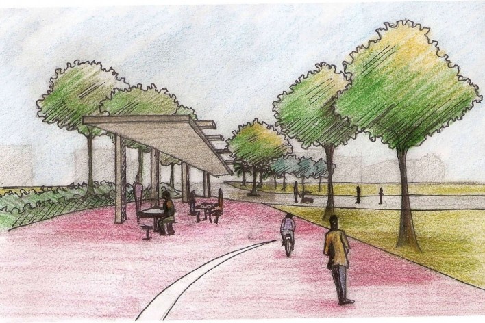 Praça da Liberdade - Releitura, perspectiva, Escritório Dias Lagoa