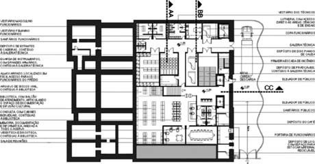 Planta nível -1,09<br />Imagem dos autores do projeto 