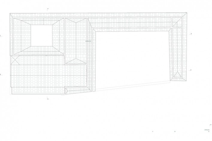 Reabilitação do Colégio da Trindade — Colégio Europeu, planta cobertura,Coimbra, Portugal, 2016. Arquitetos Manuel Aires Mateus e Francisco Aires Mateus / Aires Mateus Arquitectos<br />Imagem divulgação/ disclosure image  [Aires Mateus Arquitectos]