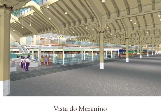 Vista do mezanino<br />Imagem do autor do projeto 