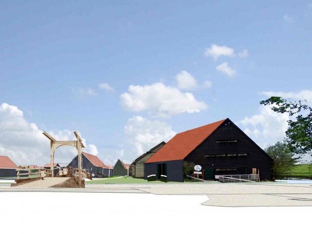 Nova entrada de Zaanse Schans em Schipperplein (sem moinho)<br />Foto divulgação  [SteenhuisMeurs BV]