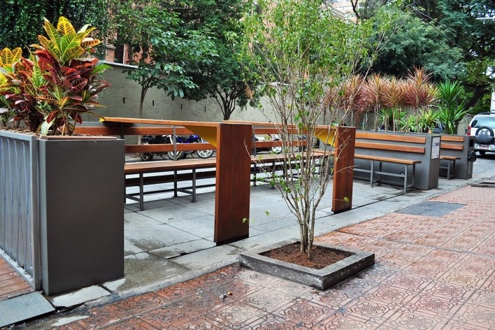 Parklet Maria Antônia, São Paulo, 2014, arquiteto Homã Alvico<br />Foto divulgação 