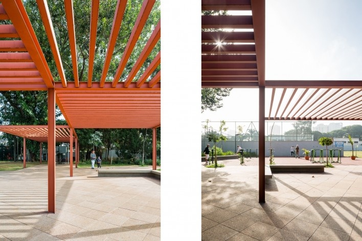 Parque Sabesp Mooca, pergolado. Levisky arquitetos estratégia urbana<br />Foto Ana Mello 