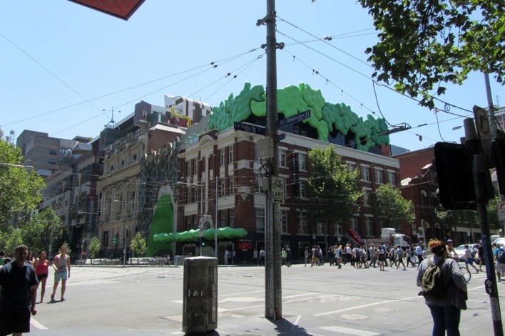 Intervenção em edifício histórico do RMIT<br />Foto Gabriela Celani 