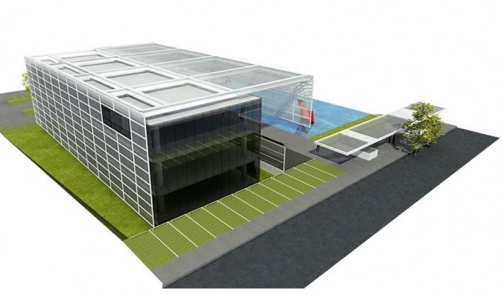 Perspectiva externa<br />Desenho do escritório 