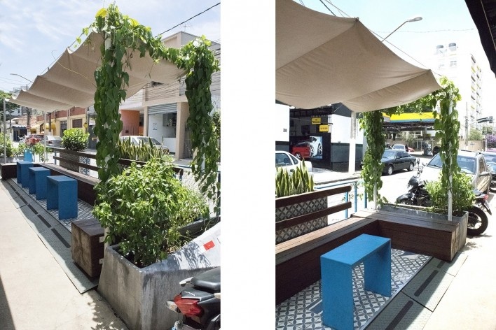 Parklet Rua Vitorino de Moraes, São Paulo, 2015, arquiteto Homã Alvico<br />Foto divulgação 