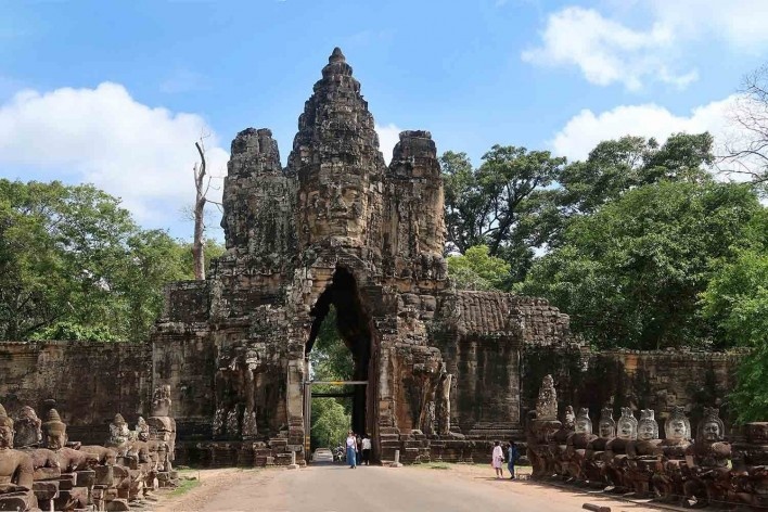 Angkor Thom, Portão Sul, Camboja<br />Foto Victor Hugo Mori 