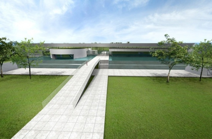 Vista esplanada Norte-Sul<br />Desenho do escritório 