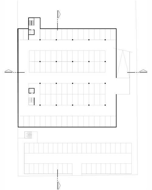Planta primeiro subsolo<br />Desenho do escritório 