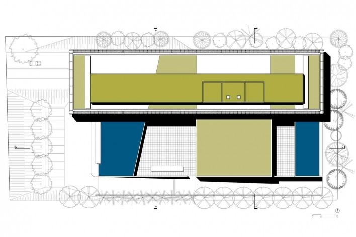 Nova sede da Confederação Nacional de Municípios – CNM, implantação, Brasília DF, 2016. Arquitetos Luís Eduardo Loiola e Maria Cristina Motta / Mira Arquitetos<br />Desenho divulgação 
