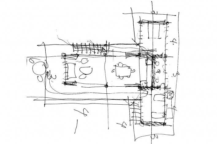 Casa nº 6, croquis, Praia de Itamambuca, Ubatuba. Arquiteto Eduardo Martins de Mello, 2008