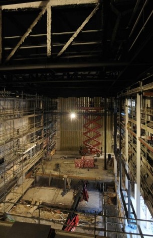 L’Auditori en Massanass.Sala en un momento de la construcción. Carlos Gómez y Eva Álvarez, Gómez+Álvarez arquitectes, Valencia, España, 2009-2011.
