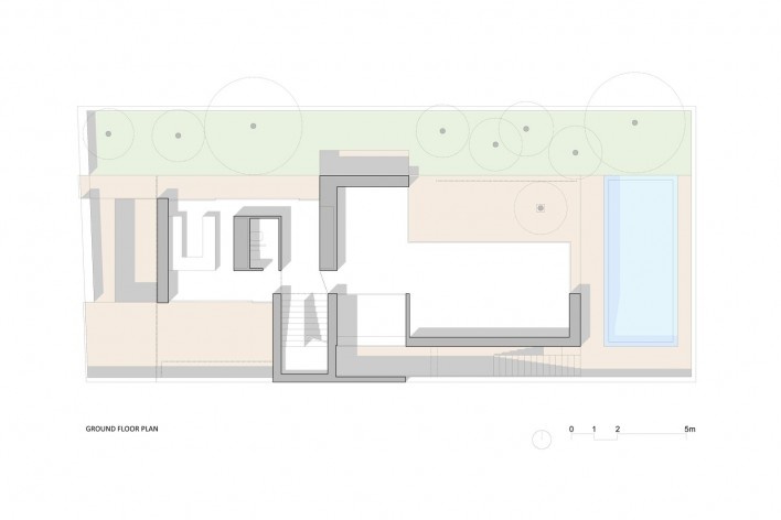 Nível Térreo Casa no Juso. Projeto ARX Portugal + Stefano Riva, 2011<br />divulgação 