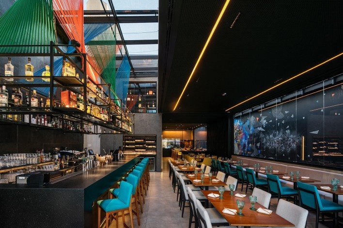 Restaurante Imakay, São Paulo SP Brasil, 2019. Arquitetos Alberto Barbour e Alexandre Liba / Urdi Arquitetura<br />Foto Nelson Kon 