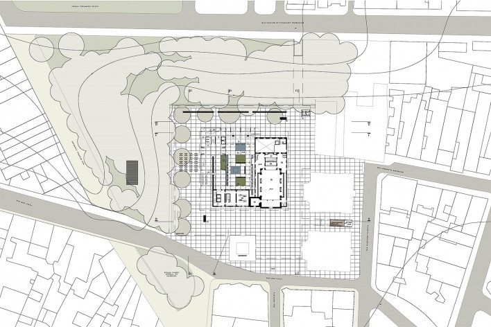 Readequação para o Pateo do Colégio, implantação, cota 745, São Paulo SP Brasil, 2013. Arquiteto Pedro Mendes da Rocha/ Arte 3 Arquitetura<br />Imagem divulgação  [Acervo Arte 3 Arquitetura]