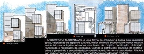 Elevações e corte<br />Imagem do autor do projeto 