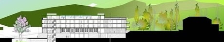 Corte longitudinal Hotel