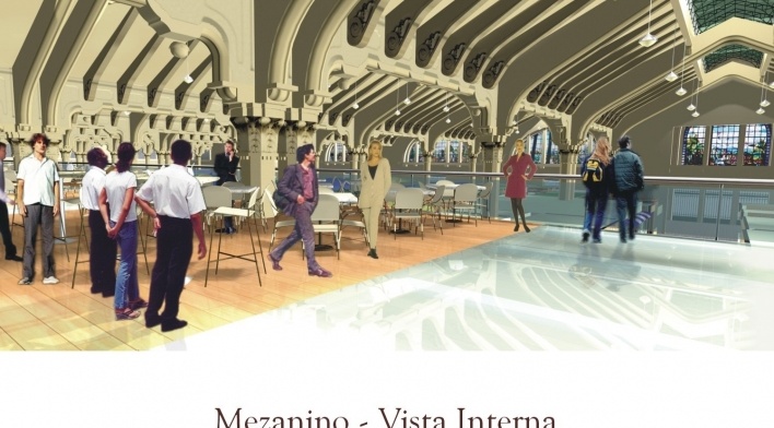 Mezanino. Vista interna<br />Imagem do autor do projeto 