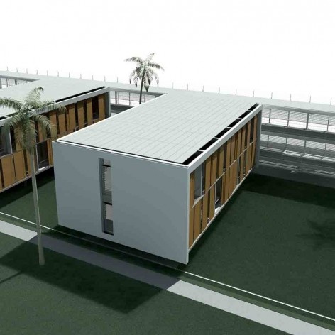 Dormitórios e alojamentos para professores e estudantes, concurso, Miraflores, Panamá, 2008. Sic Arquitetura<br />Imagem divulgação 
