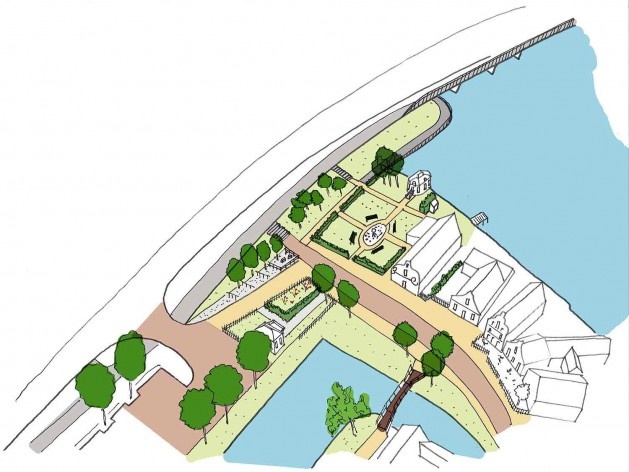 A estrutura urbana de Zaandijk em 1817, referência para o futuro desenvolvimento<br />Projeto SteenhuisMeurs BV 