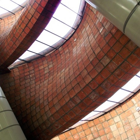 Montevidéu, detalhes das abóbodas da cobertura do shopping<br />Foto Atalie Rodrigues Alves 