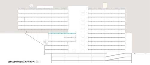 Corte longitudinal edifício Riachuelo<br />Imagem da equipe 