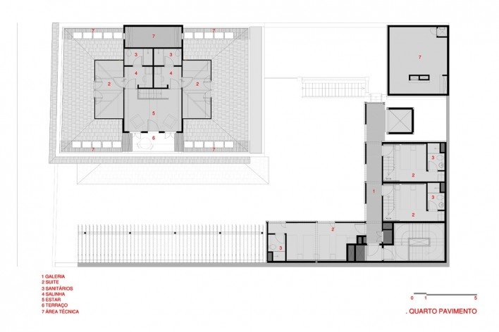 Hostel Villa 25, quarto pavimento, Rio de Janeiro RJ Brasil, 2016. Arquitetos Rodrigo Calvino e Diego Portas / C+P Arquitetura<br />Imagem divulgação 