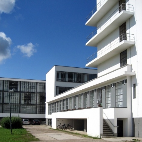 Bauhaus em Dessau. Arquiteto Walter Gropius, 1926<br />Foto Roberto Segre 