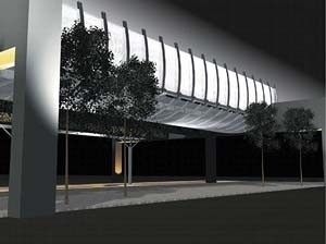 Rodrigues Alves, vista noturna<br />Imagem dos autores do projeto 