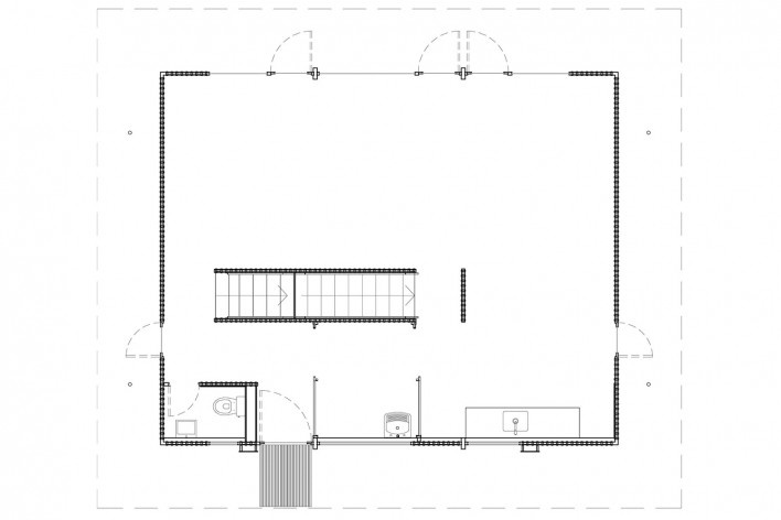 Vila Taguaí, planta piso térreo das casas 1, 4 e 6, Carapicuiba SP, 2007-2010. Arquitetos Cristina Xavier (autora), Henrique Fina, Lucia Hashizume e João Xavier (colaboradores)