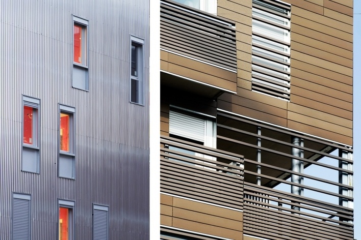Detalhes da fachada<br />Foto Jose Hevia 