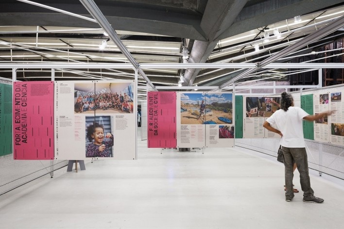 Pavilhão Gife, São Paulo SP Brasil, 2019. Vitor Pena, Victoria Braga, André Vitiello, Inaê Monteiro Negrão, Clara Varandas Abussamra, Luisa Capalbo Menezes, Victor Salviano Isawa e Luiz Gomes da Silva (arquitetura e montagem), Maria Cau Levy e André Stefa<br />Foto Rafaela Netto 